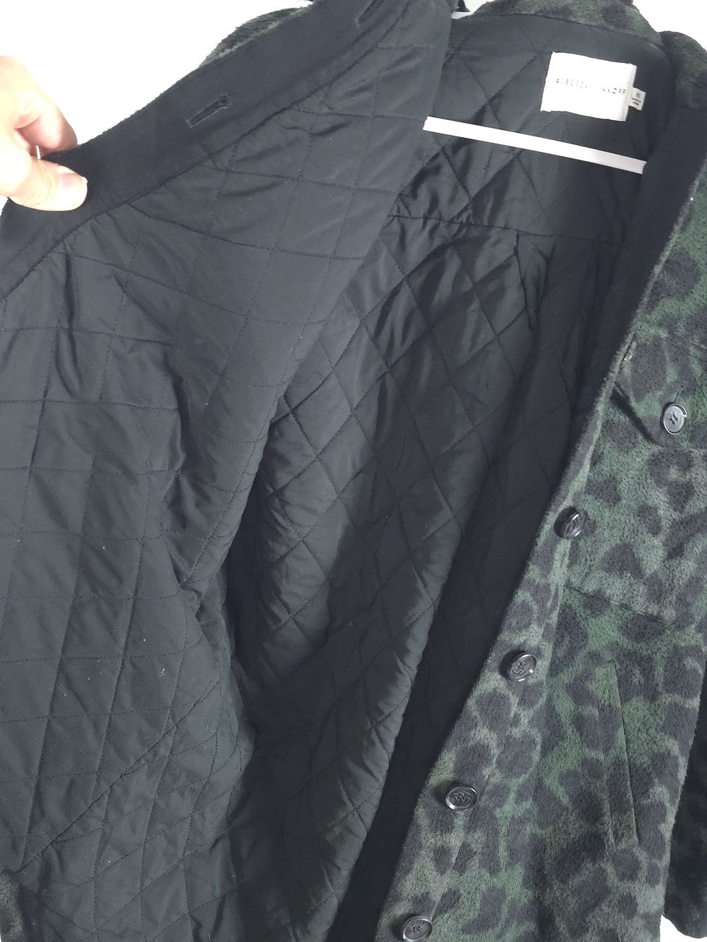 Rebecca Minkoff Raegan Green Leopard Jacket Med M - Picture 9 of 12